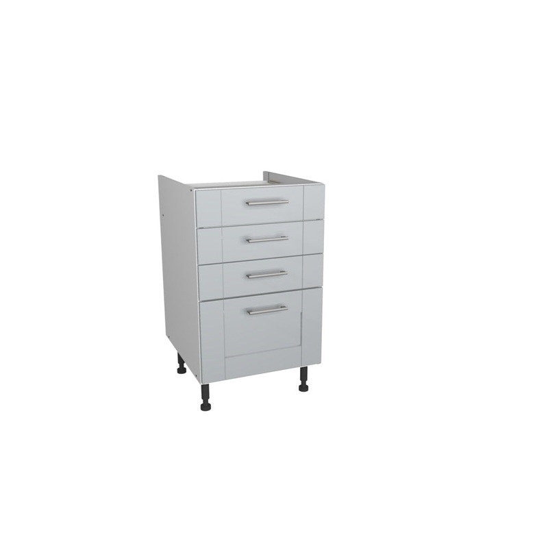 Gower Rapide+ Verona Grey 4 Drawer Unit – 500mm