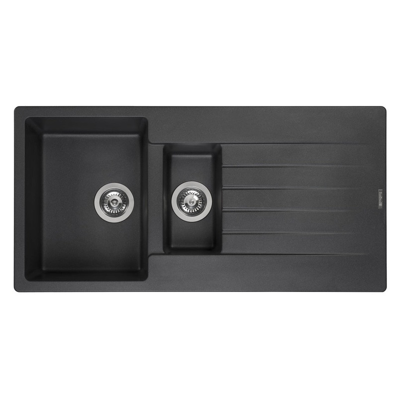 Reginox Harlem 1.5 Bowl Granite Sink – Black – 1000 x 500mm