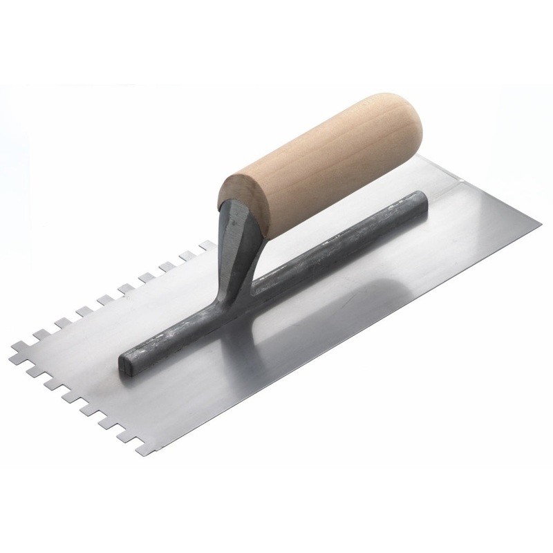 RST Notched Trowel – 10mm (Square Notch) Wood Handle