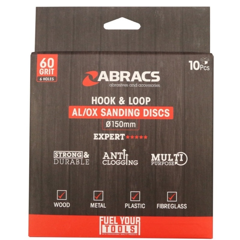 Abracs Hook & Loop Disc – Pack 10 150mm x 60g