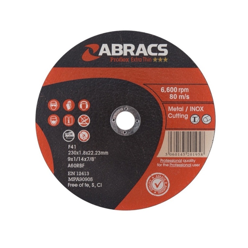 Abracs Proflex Extra Thin Cutting Disc – 230mm x 1.8mm x 22.23