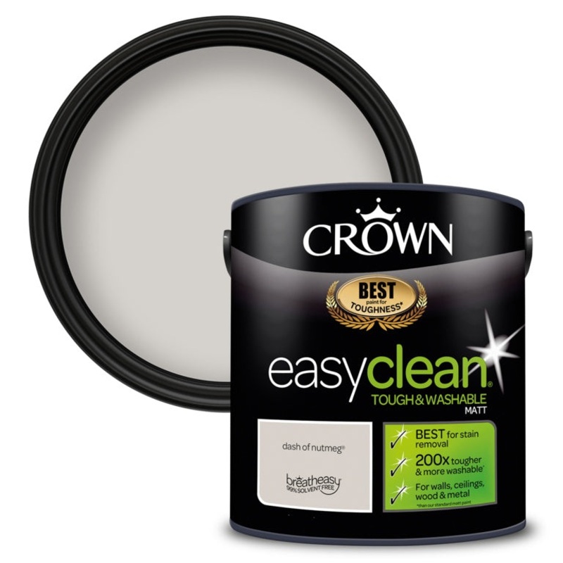 Crown Easyclean Matt Emulsion – 2.5L Dash of Nutmeg
