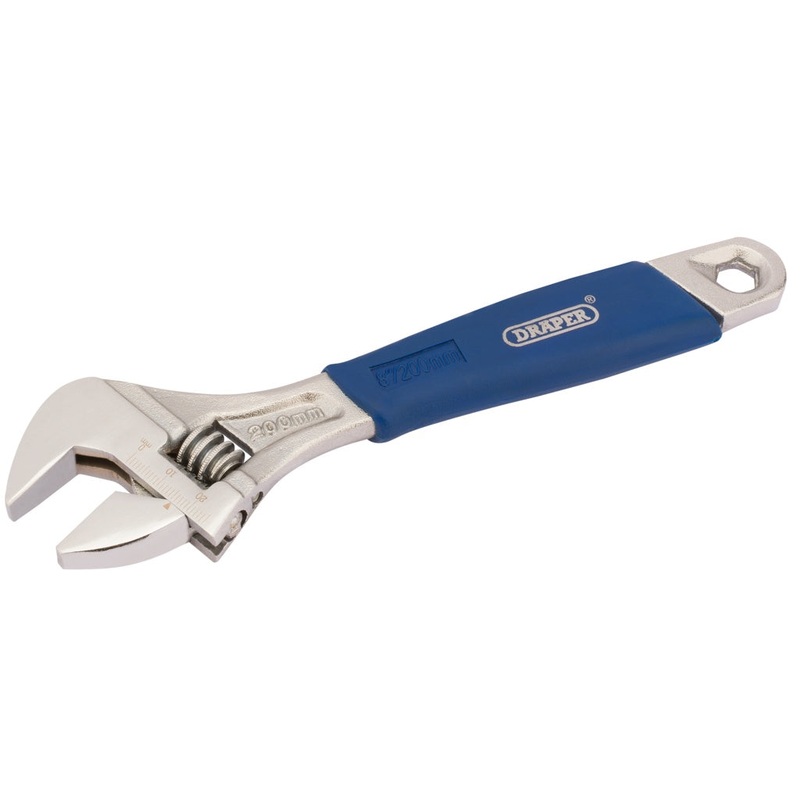 Draper Adjustable Wrench Soft Grip – 200mm