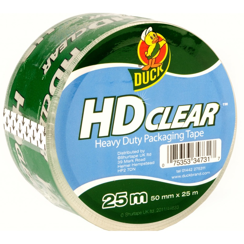 Duck Tape Heavy Duty Clear Packaging Tape – 50mm x 25m