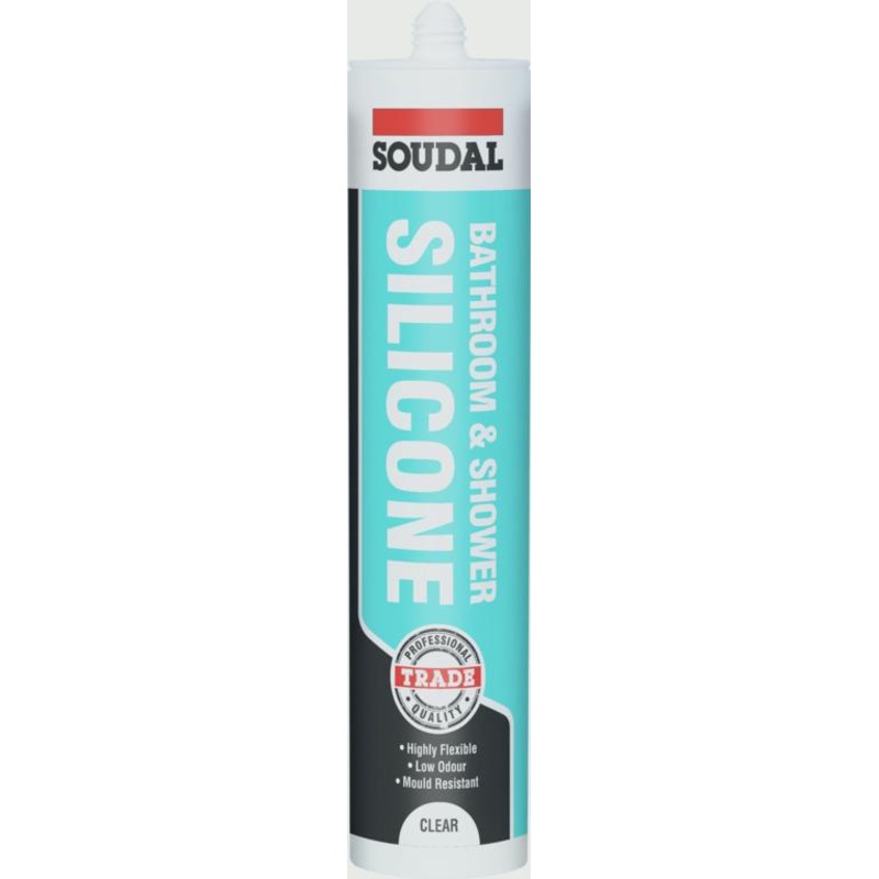 Soudal Bathroom & Shower Silicone 300ml – Brilliant White