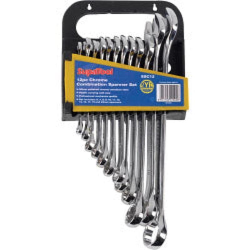 SupaTool Chrome Combination Spanner Set – 12 Piece