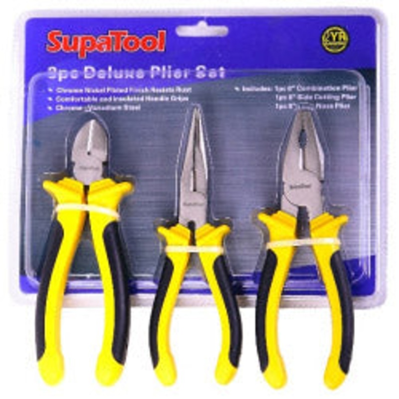 SupaTool Deluxe Plier Set – 3 Piece