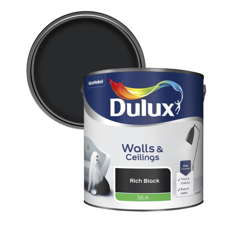 Dulux Silk 2.5L – Rich Black