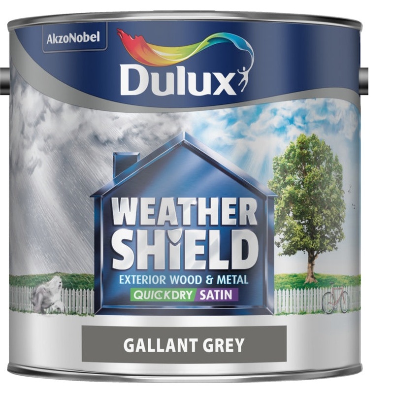 Dulux Weathershield Quick Dry Satin 2.5L – Gallant Grey