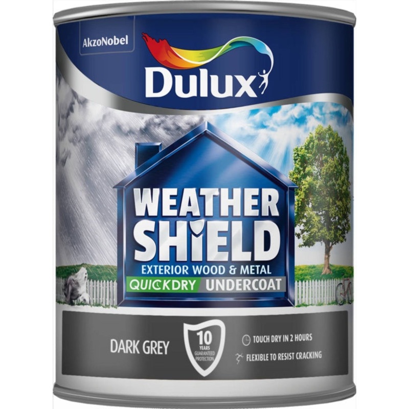Dulux Weathershield Quick Dry Undercoat 750ml – Dark Grey