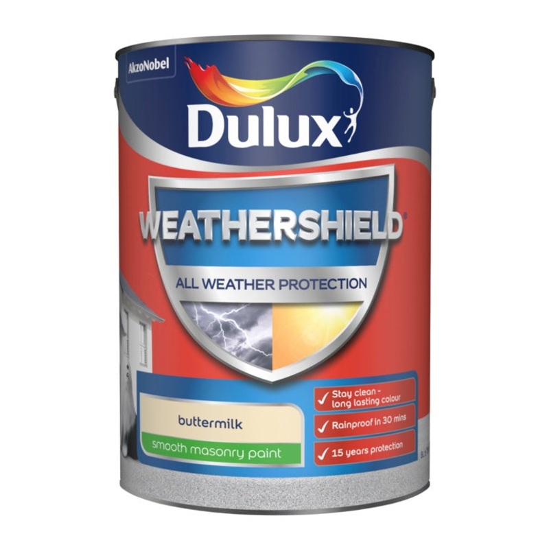 Dulux Weathershield Smooth Masonry Paint 5L – Buttermilk
