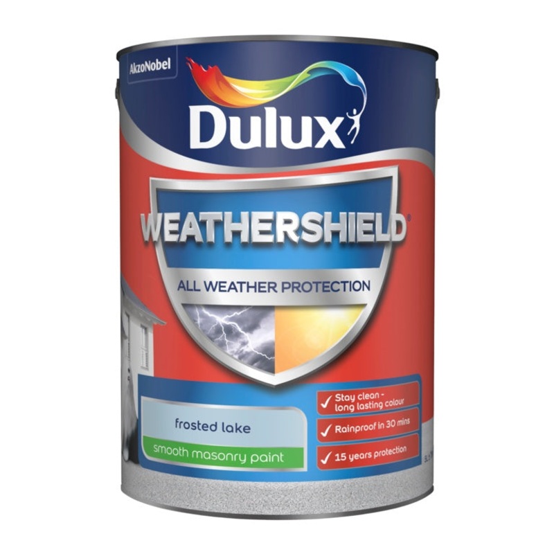 Dulux Weathershield Smooth Masonry Paint 5L – Frosted Lake