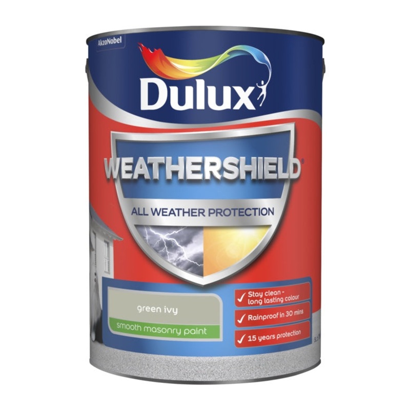 Dulux Weathershield Smooth Masonry Paint 5L – Green Ivy