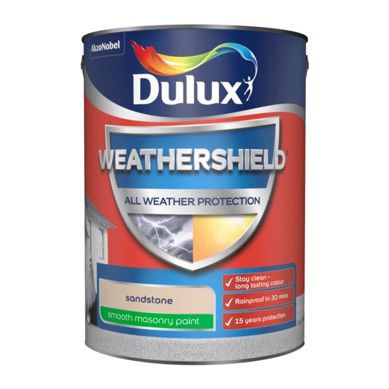 Dulux Weathershield Smooth Masonry Paint 5L – Sandstone