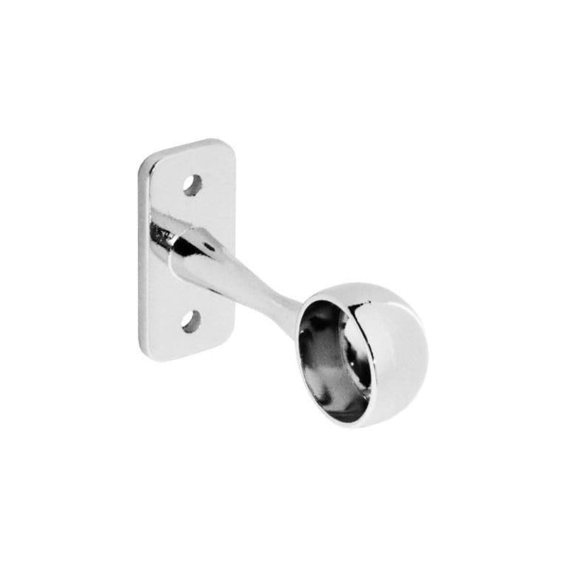 Securit Chrome Plated End Bracket – 19mm Pack 2