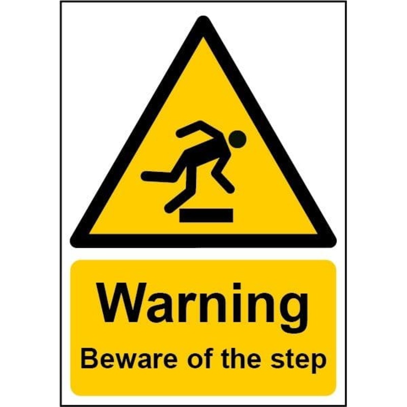 Smiths Architectural Danger Beware Step Sign – 148mmx210mm