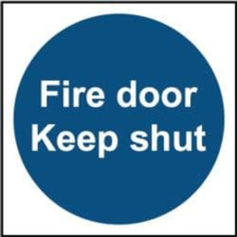 Smiths Architectural Fire Door Keep Sign – 100mmx100mm