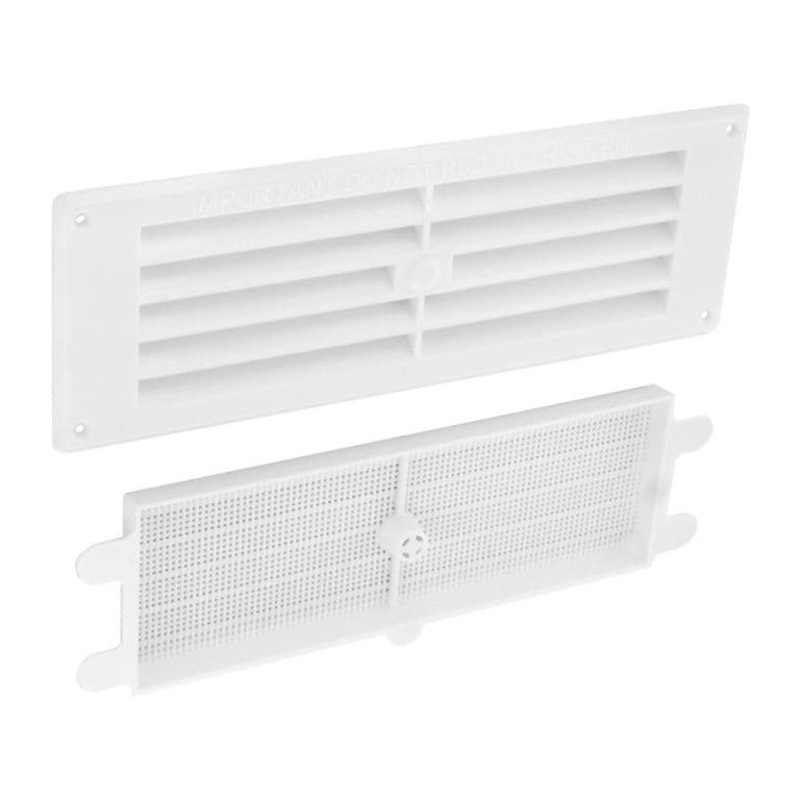 Securit Plastic Louvre Vent White Remove Fly – 9×3