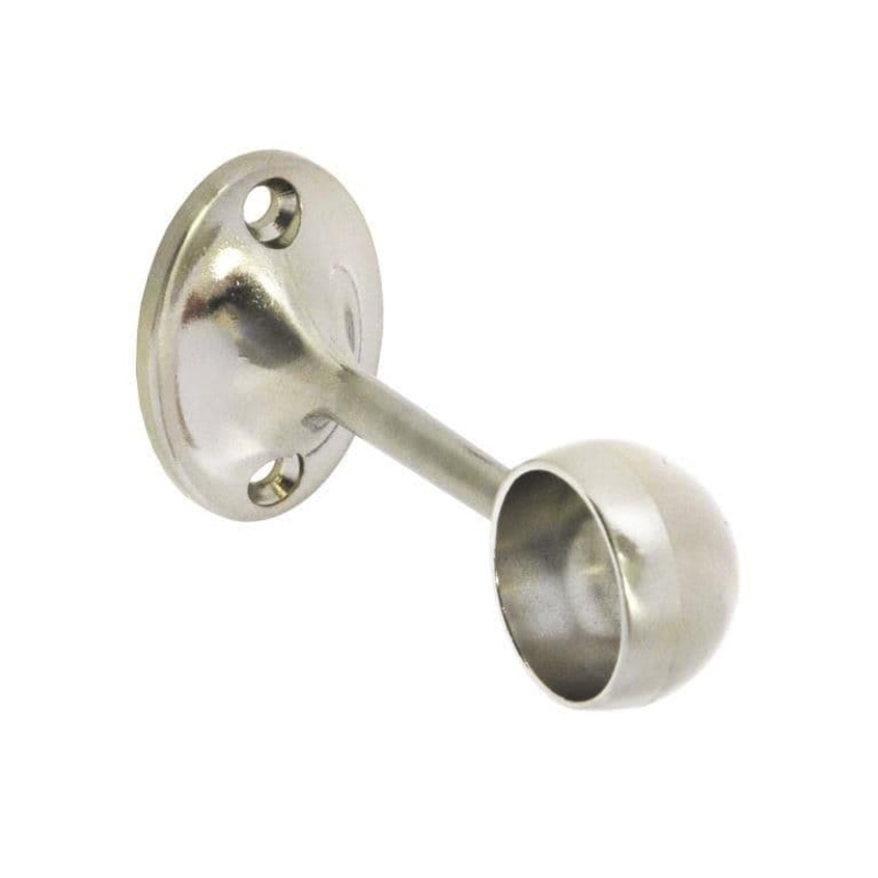 Securit Towel Rail End Bracket Brushed Nickel – 25mm