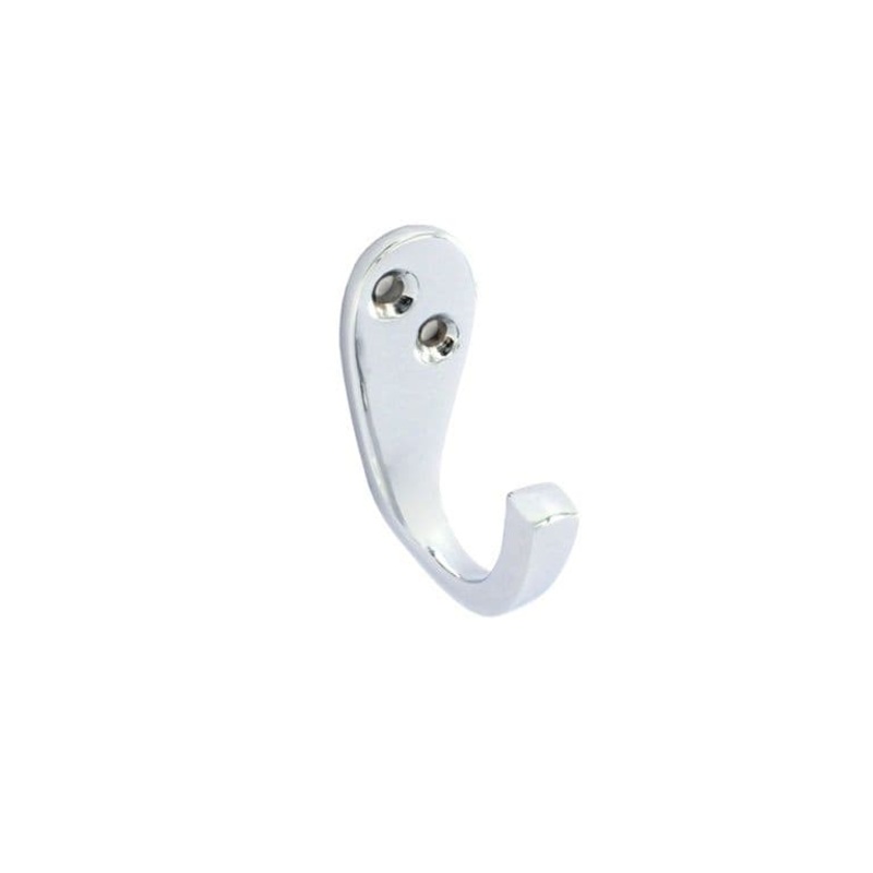 Securit Victorian chrome robe hook – 50mm – Pack of 2