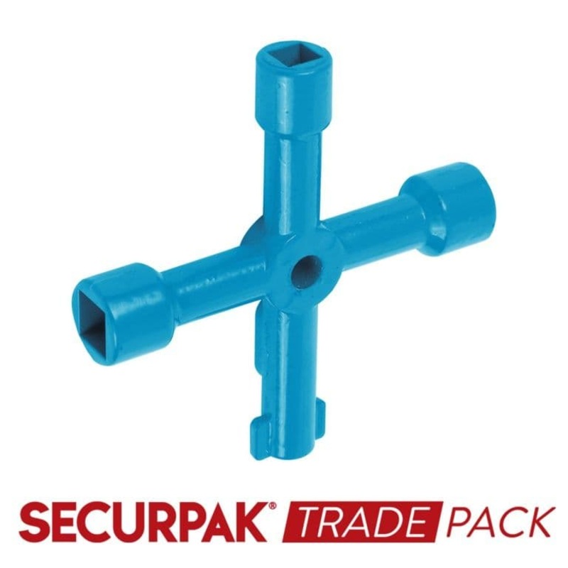Securpak 4 Way Utility Key Plastic – 5 Pack