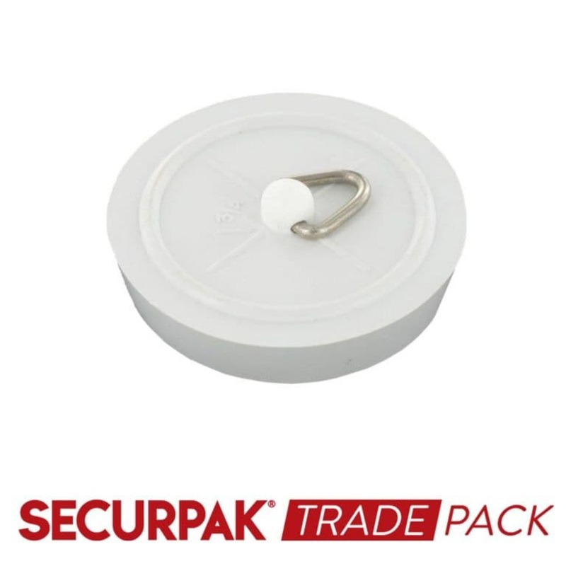 Securpak Bath Plug White 45mm – 10 Pack