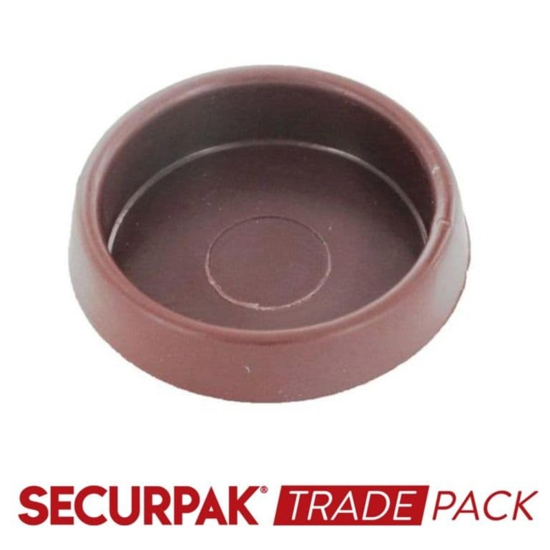Securpak Castor Cup Brown Small – 8 Pack