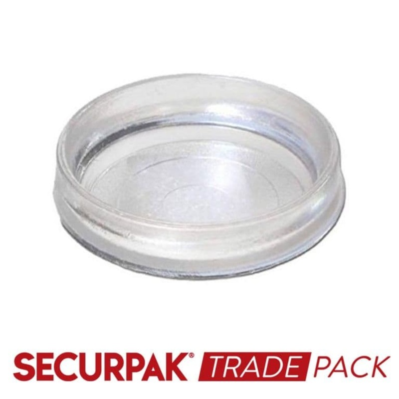 Securpak Castor Cup Clear Large – 4 Pack