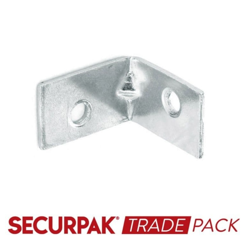 Securpak Corner Brace Zinc Plated 25mm – 20 Pack