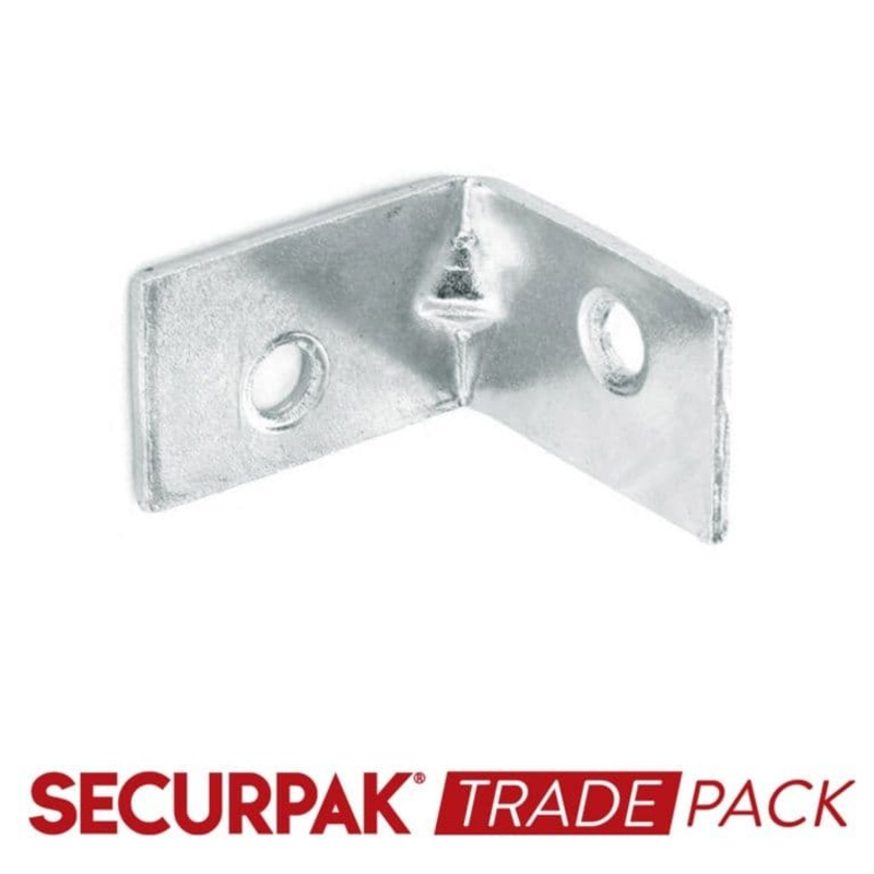 Securpak Corner Brace Zinc Plated 38mm – 20 Pack