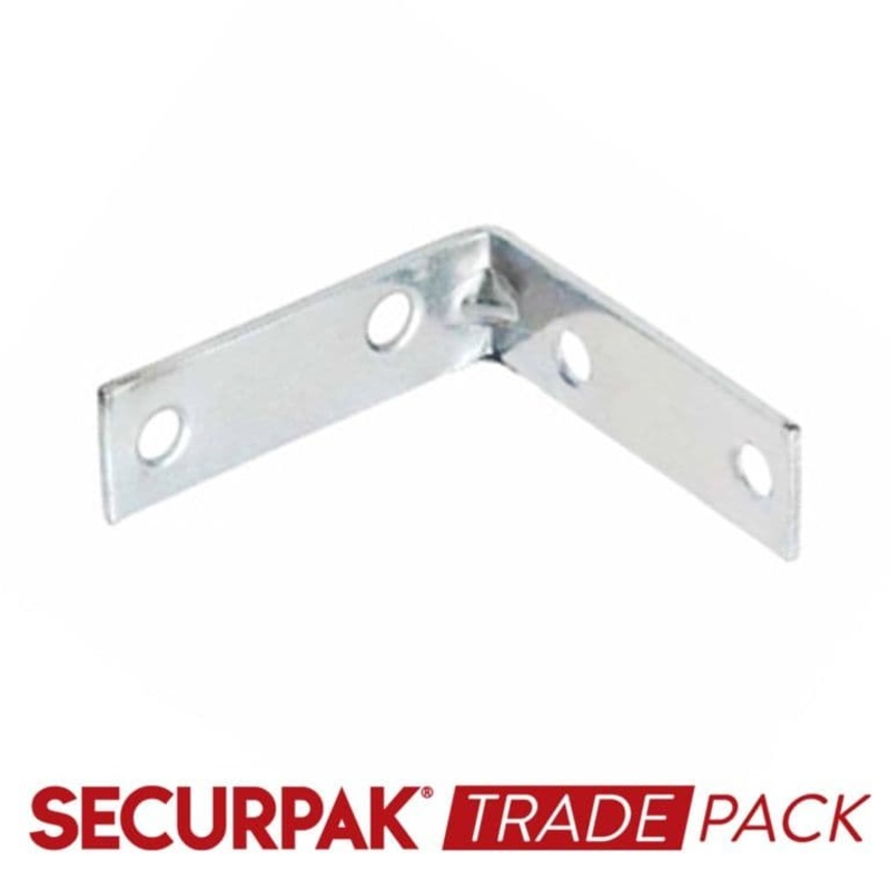 Securpak Corner Brace Zinc Plated 65mm – 10 Pack