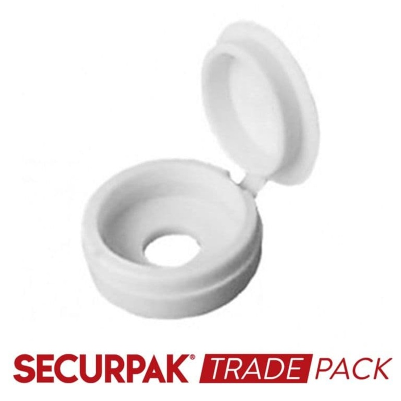 Securpak Fold Over Screw Caps 10g White – Pack 80
