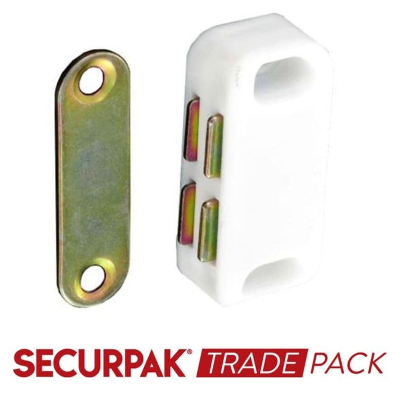 Securpak Magnetic Catch White 38mm – 20 Pack