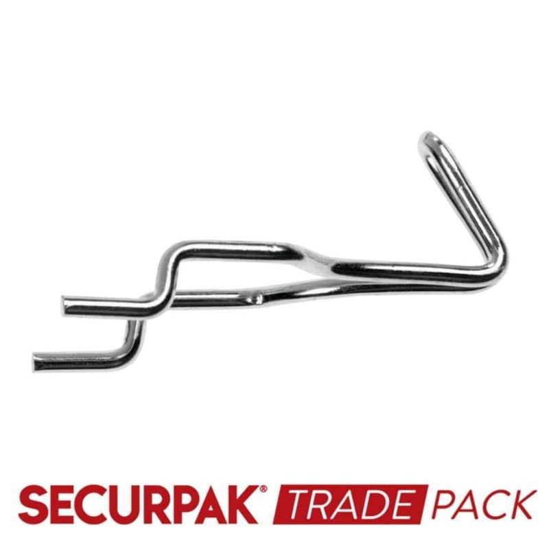 Securpak Single Pegboard Hook Zinc Plated – 20 Pack