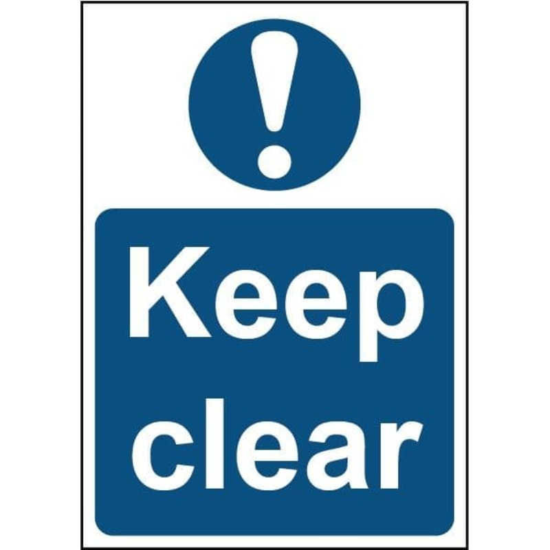 Smiths Architectural Keep Clear Blue Sign – 148mmx210mm