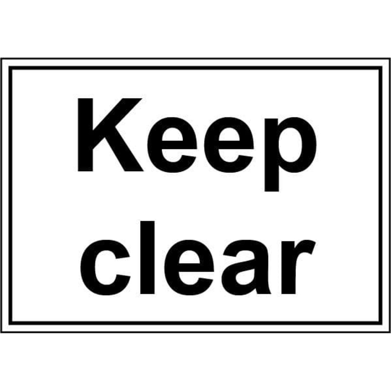 Smiths Architectural Keep Clear Sign – 148mmx210mm