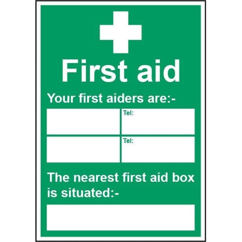 Smiths Architectural Your First Aiders Sign – 148mmx210mm