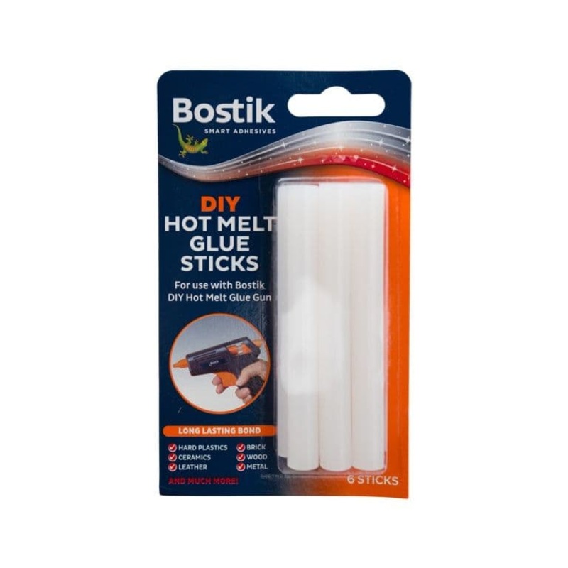 Bostik DIY Hot Melt Glue Gun Sticks – (6 x 100mm)