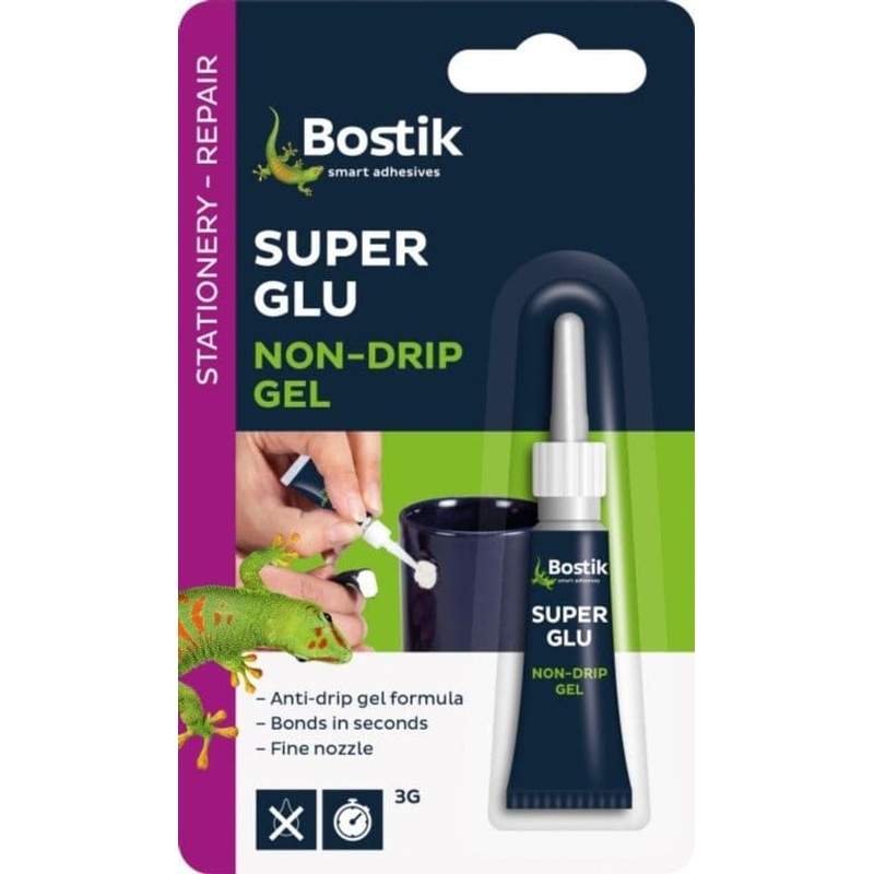 Bostik Super Glue Non Drip Gel – 3g Blister