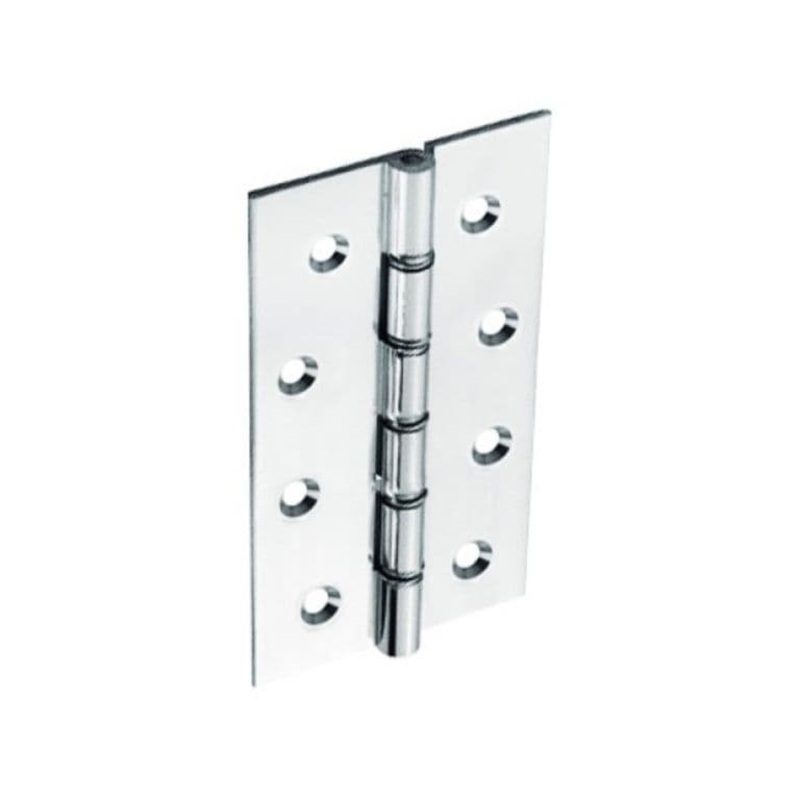 Securit Chrome Plated D.S.W. Brass Hinges (Pair) – 100mm