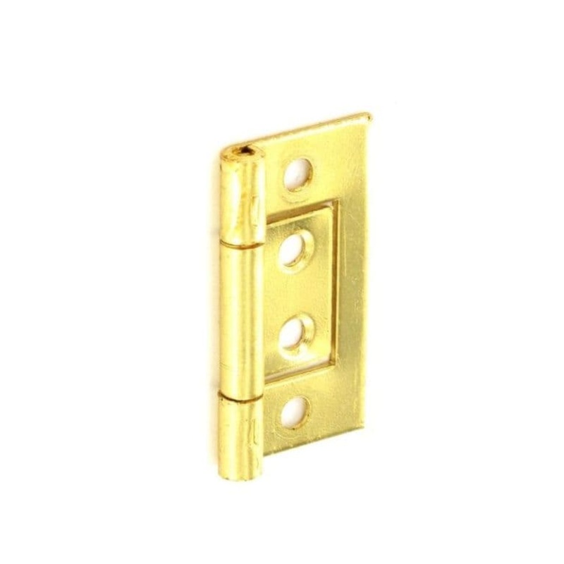 Securit Flush Hinges Brass Plated (Pair) – 75mm