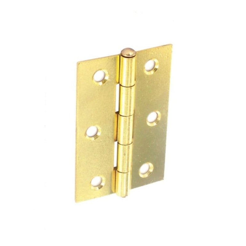 Securit Loose Pin Butt Hinges Brass Plated (Pair) – 75mm