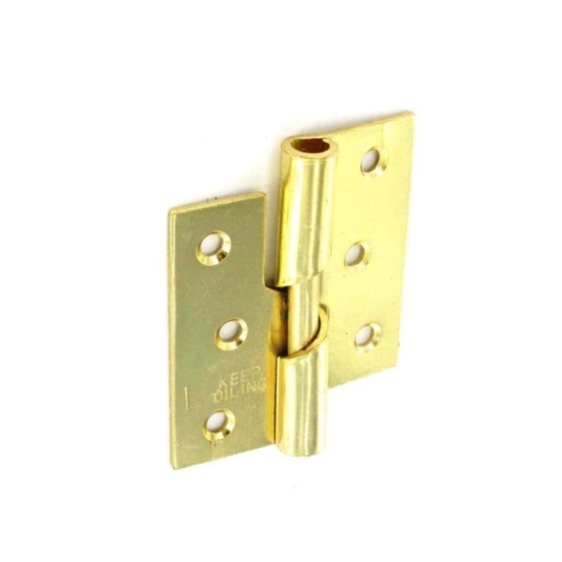 Securit Rising Butt Hinges LH Brass Plated (Pair) – 75mm