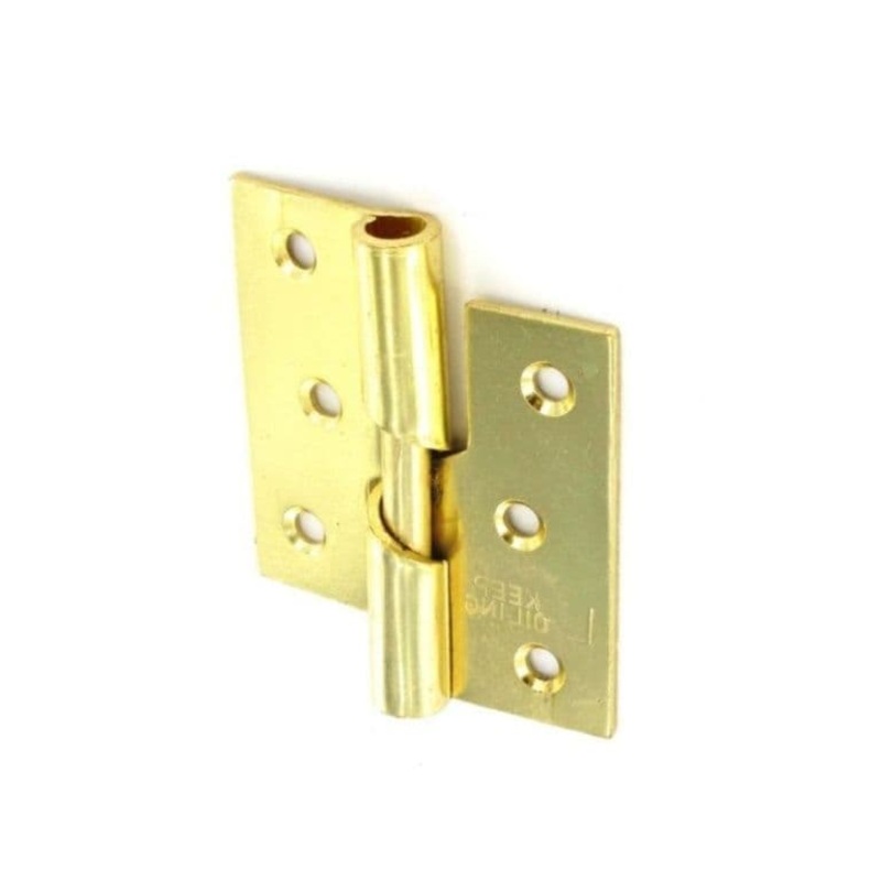 Securit Rising Butt Hinges RH Brass Plated (Pair) – 75mm