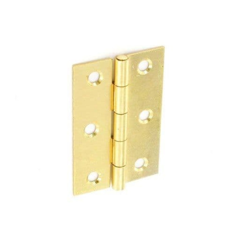 Securit Steel Butt Hinges Brass Plated (1 1/2 Pair) – 100mm