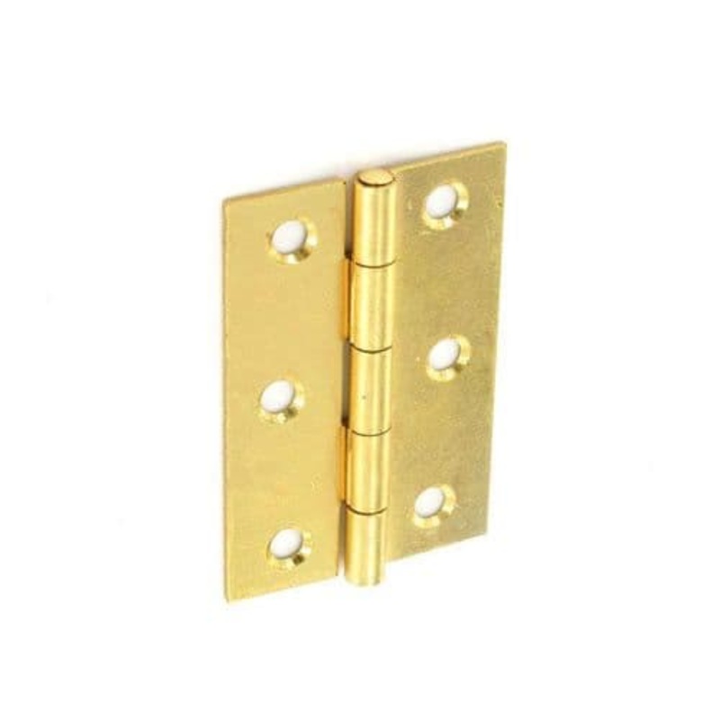 Securit Steel Butt Hinges Brass plated – 75mm