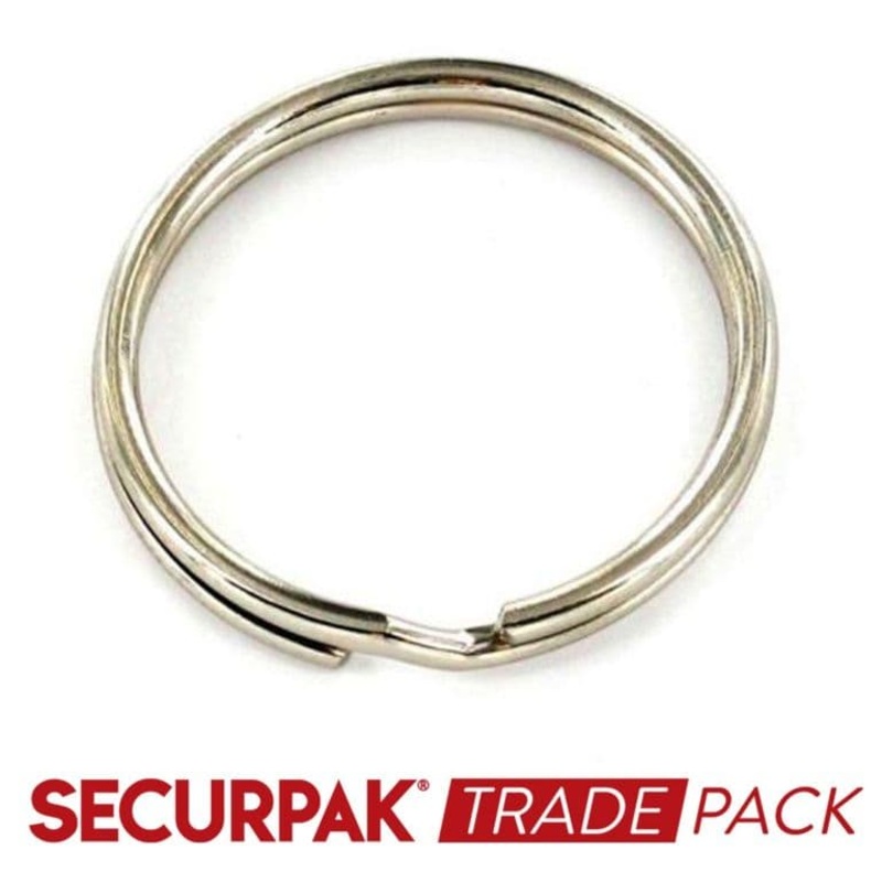 Securpak Steel Split Key Ring Np 25mm – 50 Pack