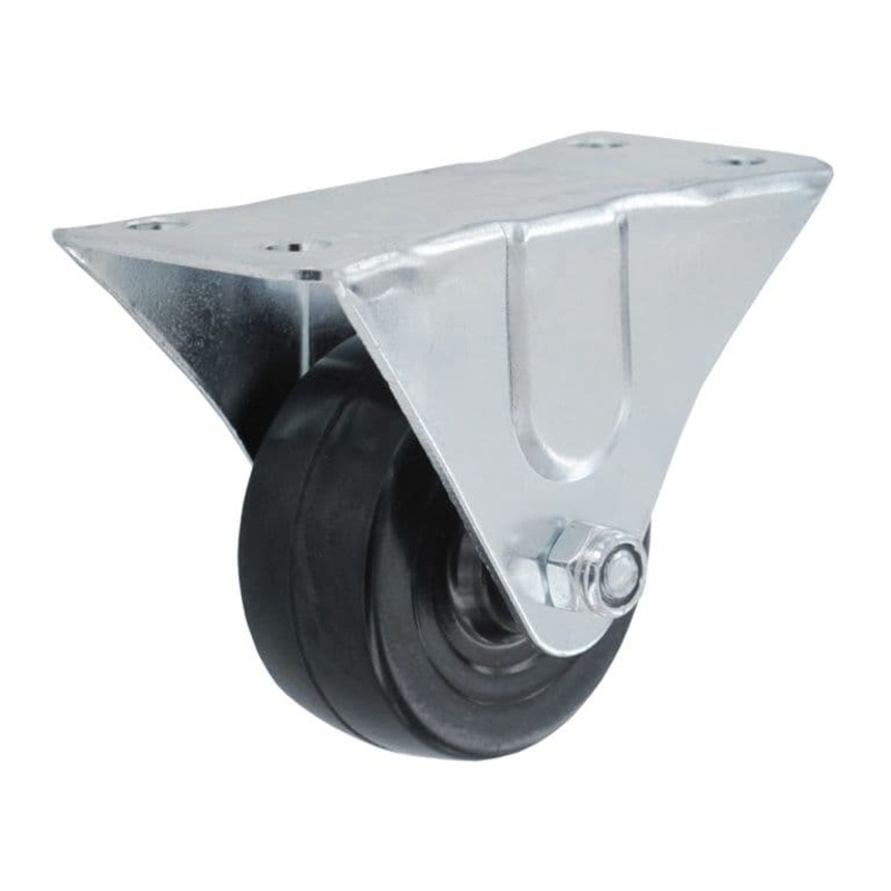 Smiths Ironmongery Rigid Castor Rubber Wheel – 75mm