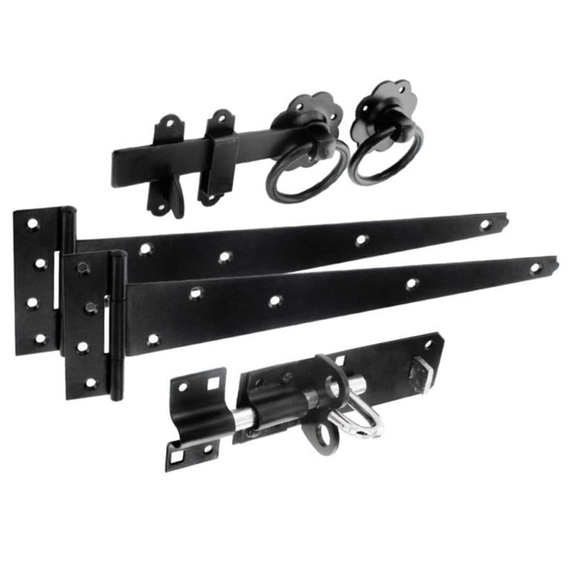 Smiths Ironmongery Ring Latch Side Gate Kit – Black