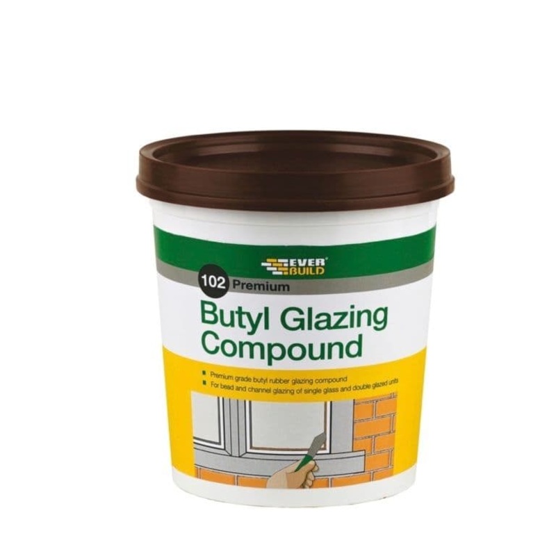 Everbuild 102 Butyl Glazing Compound 2kg – Brown